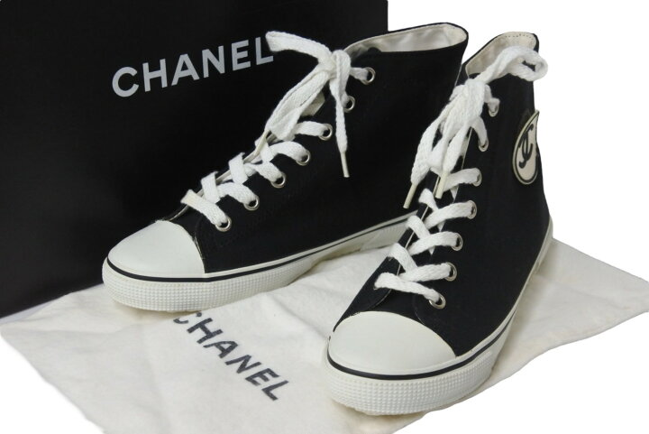 楽天市場】CHANEL シャネル スニーカー 001852 ココマーク ハイカット  
