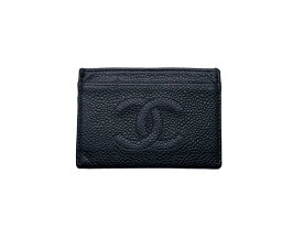 CHANEL シャネル カードケース 名刺入れ ココマーク 6番台 2000年 ブラック キャビアスキン 美品 中古 54657