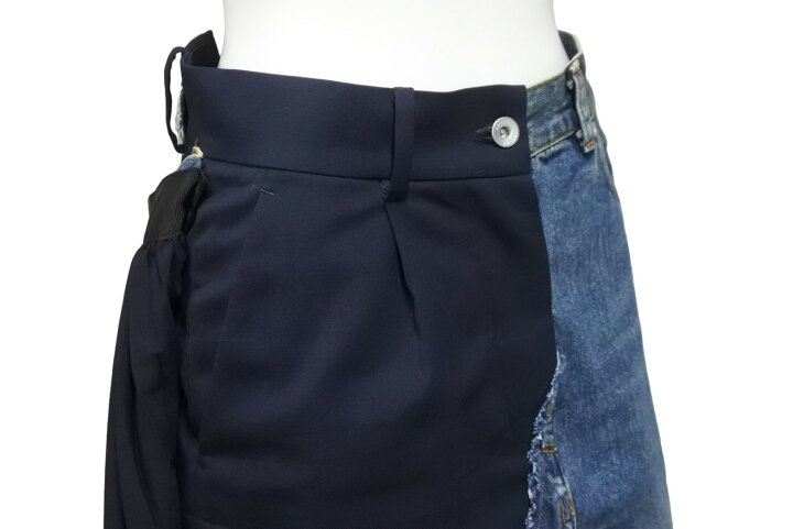 楽天市場】Sacai サカイ スカート 再構築 デニムパンツ ボトムス 21  