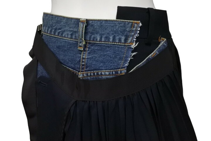 楽天市場】Sacai サカイ スカート 再構築 デニムパンツ ボトムス 21  