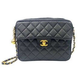 [USED/中古]CHANEL シャネル ショルダーバッグ マトラッセ チェーンショルダー ターンロック ココマーク キャビアスキン ゴールド金具 B（目立った傷や汚れなし）ランク 中古 tdc-001662-4d