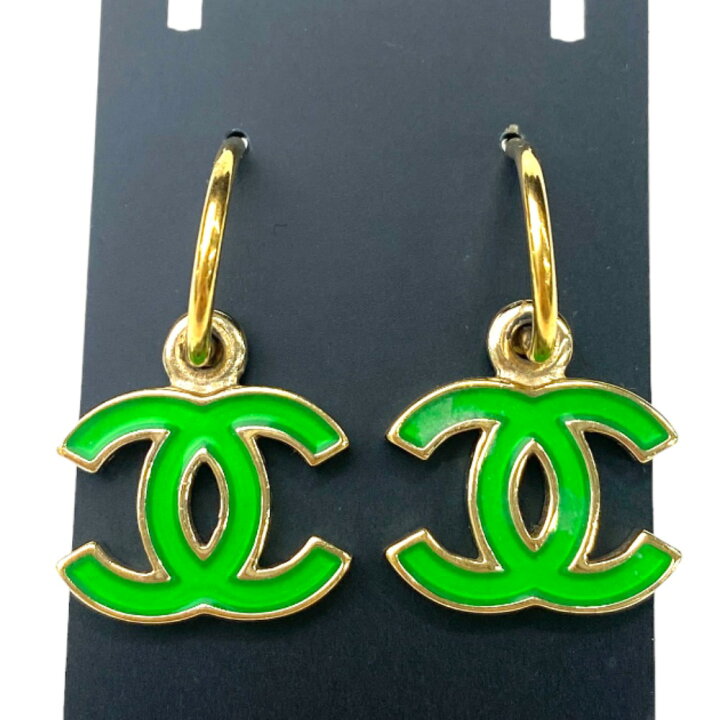 楽天市場】[USED/中古]CHANEL シャネル ピアス ココマーク グリーン