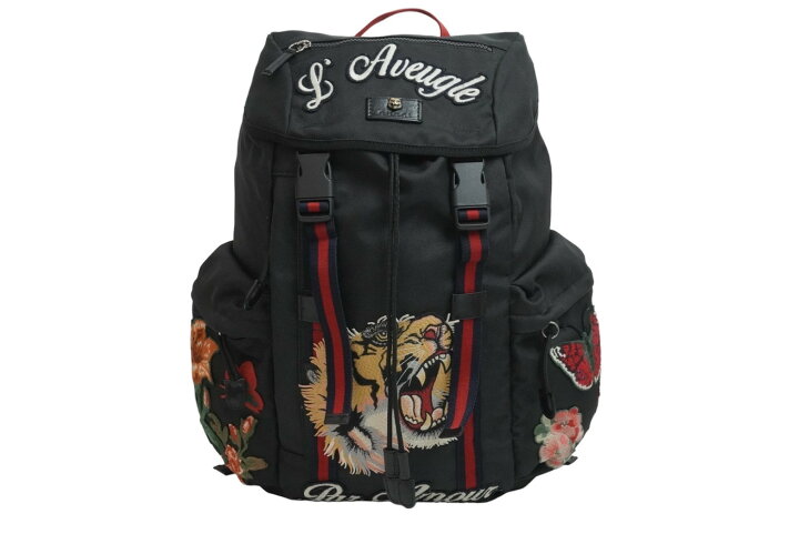 楽天市場】GUCCI グッチ リュック バックパック エンブロイダリー  