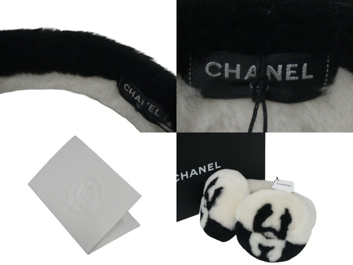 楽天市場】極美品 CHANEL シャネル イヤーマフ シアリング ココマーク  