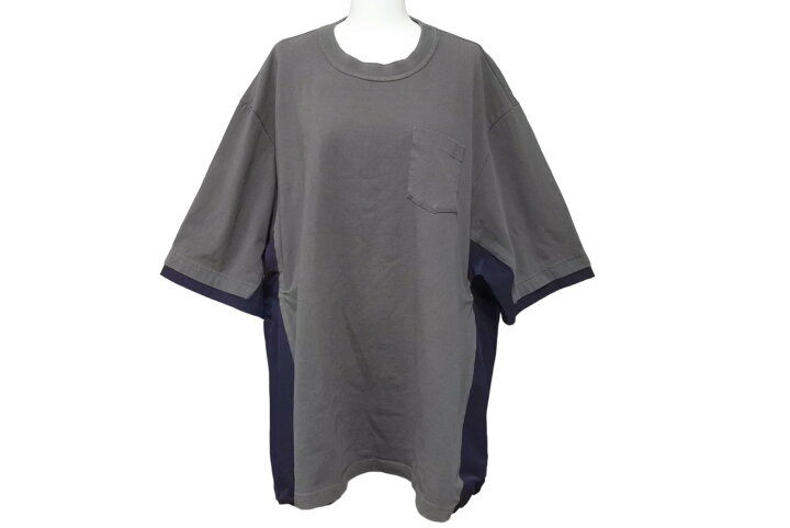 楽天市場】Sacai サカイ 半袖Tシャツ異素材 ドッキング ドローコード 