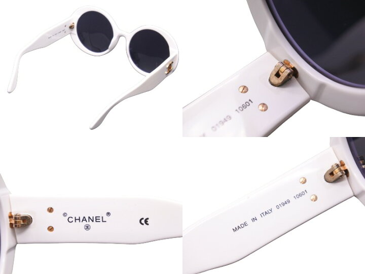 楽天市場】Chanel シャネル サングラス ロゴ 白 ココマーク ブラック  