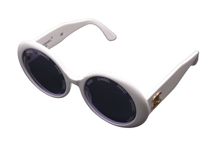 楽天市場】Chanel シャネル サングラス ロゴ 白 ココマーク ブラック  