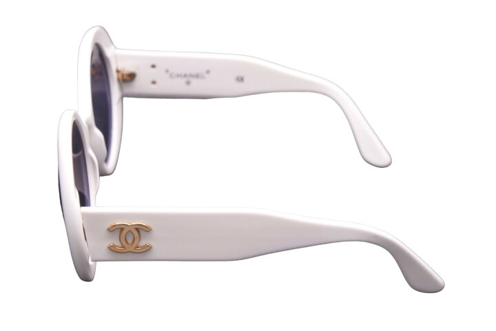 楽天市場】Chanel シャネル サングラス ロゴ 白 ココマーク ブラック  