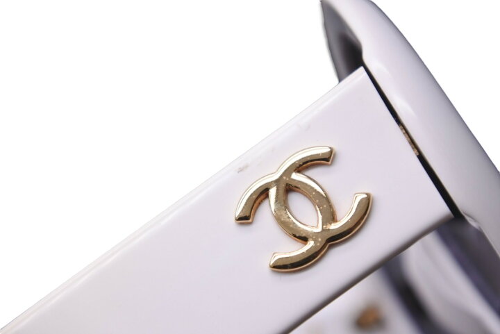 楽天市場】Chanel シャネル サングラス ロゴ 白 ココマーク ブラック  