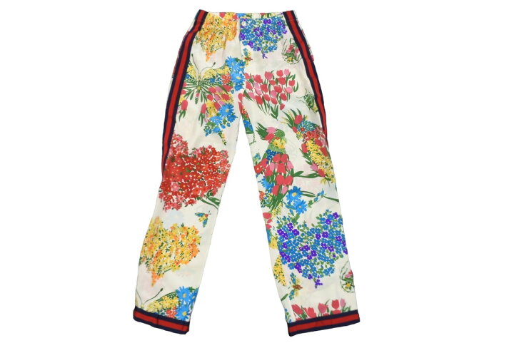 楽天市場】GUCCI グッチ パンツ シルクパンツ サイドライン フラワー  
