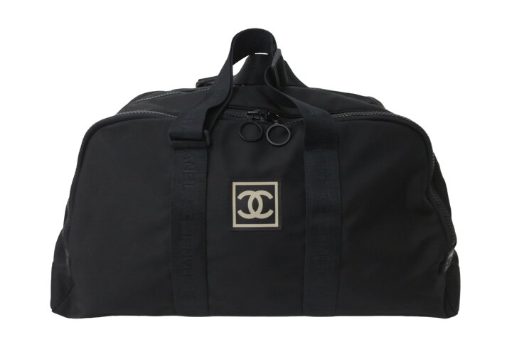 美品【極希少】CHANEL シャネル ボストンバッグ ナイロン ブラック 