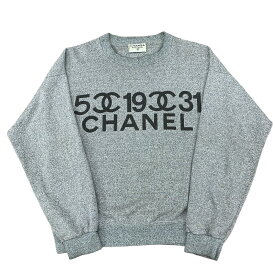 [USED/中古]CHANEL シャネル スウェット トレーナー 5 19 31 ココマーク ロゴ 1990年代 ヴィンテージ グレー C（やや傷や汚れあり）ランク 中古 tdc-001861-4d