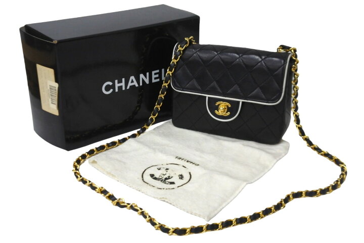 楽天市場】CHANEL シャネル ミニ マトラッセ バイカラー チェーン  