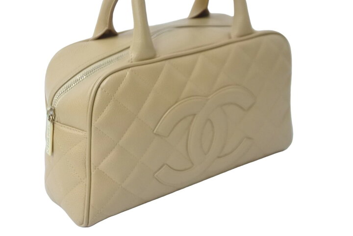 楽天市場】CHANEL シャネル マトラッセ キャビアスキン ミニ ボストン 