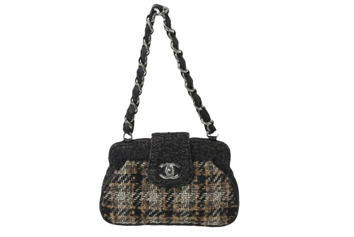 楽天市場】極美品 CHANEL シャネル マトラッセ ツイード チェーン ワン  