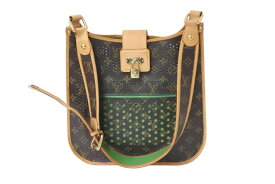 LOUIS VUITTON ルイヴィトン ショルダーバッグ M95173 ベルフォ ミュゼット ブラウン グリーン ゴールド金具 美品 中古 56909