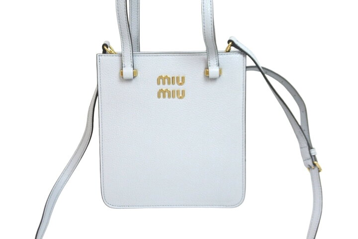 楽天市場】極美品 MIUMIU ミュウミュウ ショルダーバッグ 2WAY MADRAS  