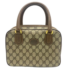 [USED/中古]GUCCI グッチ ハンドバッグ GGプラス インターロッキング PVC／エンボス W25 ブラウン B（目立った傷や汚れなし）ランク 中古 tdc-001876-4d