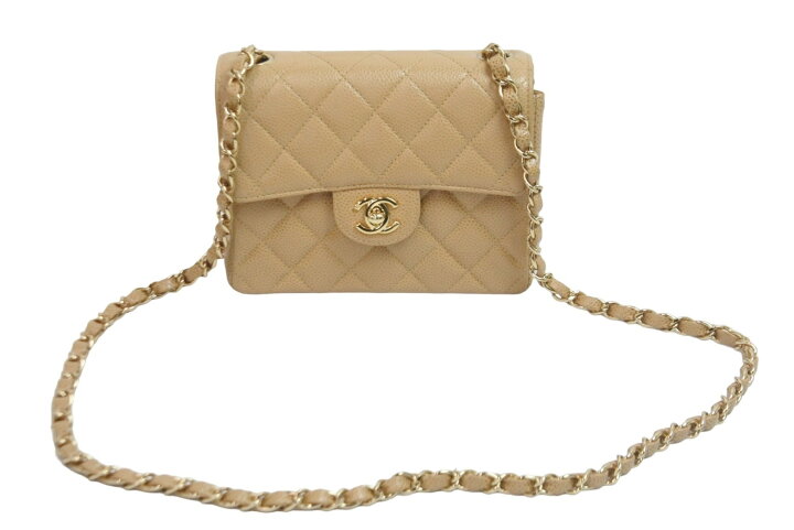 楽天市場】極美品 CHANEL シャネル ミニマトラッセ ベージュ キャビア 
