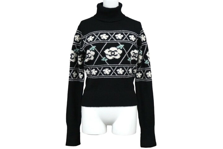 楽天市場】CHANEL シャネル カシミヤ タートルネック セーター 95A  