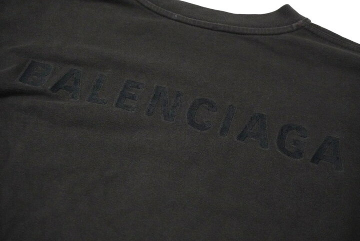 楽天市場】BALENCIAGA バレンシアガ 半袖Tシャツ バックロゴ 刺繍 