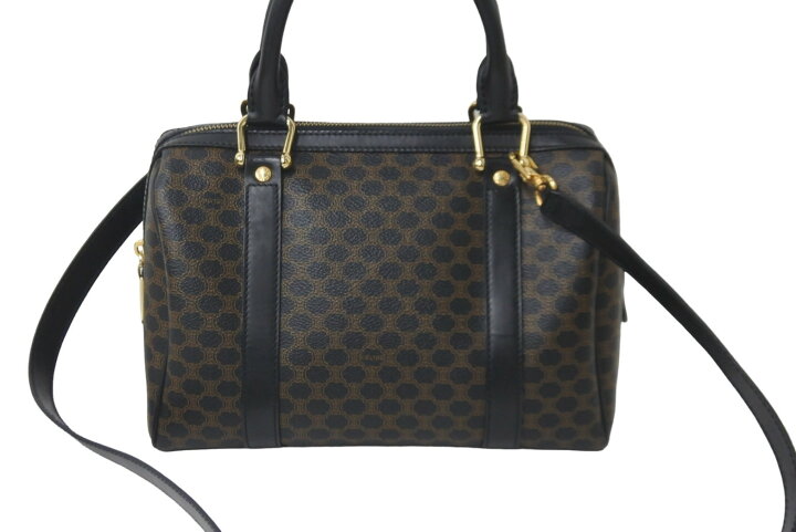 楽天市場】CELINE セリーヌ マカダム ハンドバッグ ミニボストンバッグ 