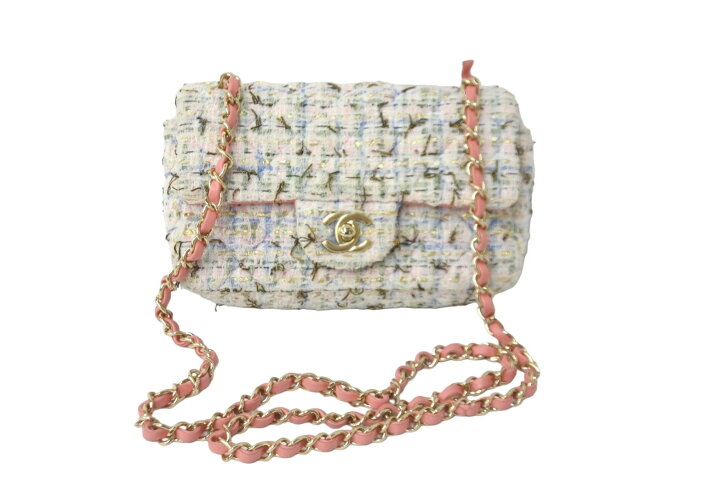 楽天市場】極美品 CHANEL シャネル ツイード チェーン ショルダー 