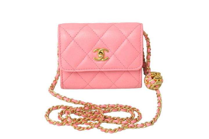 楽天市場】CHANEL シャネル ミニチェーンウォレット パールクラッシュ 