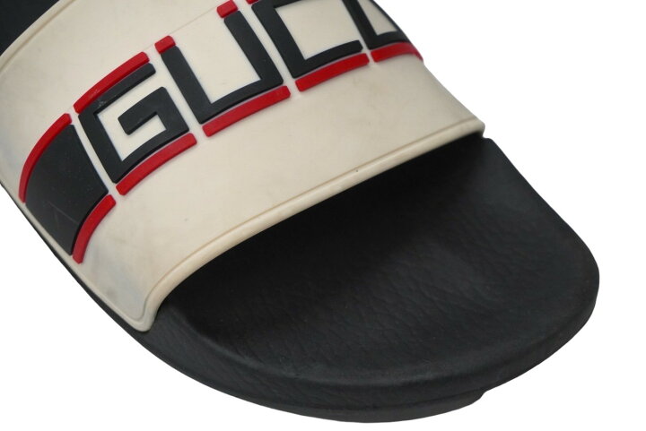 楽天市場】GUCCI グッチ ストライプ ラバー スライド サンダル 
