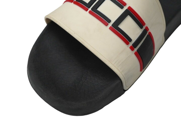 楽天市場】GUCCI グッチ ストライプ ラバー スライド サンダル  