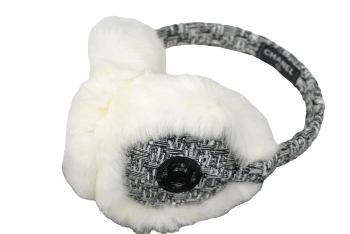 楽天市場】新品同様 CHANEL シャネル イヤーマフ ココマーク ツイード  