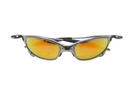 OAKLEY オークリー サングラス ジュリエット ミラーレンズ 金属フレーム ゴム イエロー グリーン シルバー 良品 中古 58494