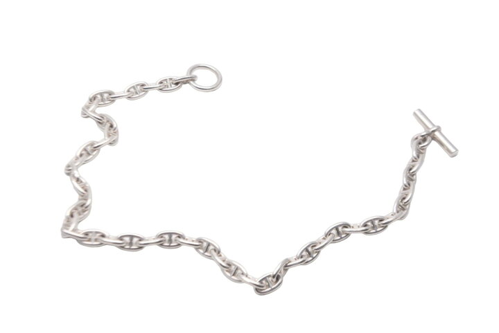 楽天市場】極美品 HERMES エルメス ネックレス シェーヌダンクルPM 43 
