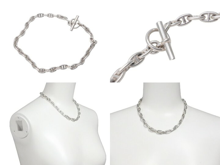 楽天市場】極美品 HERMES エルメス ネックレス シェーヌダンクルPM 43 