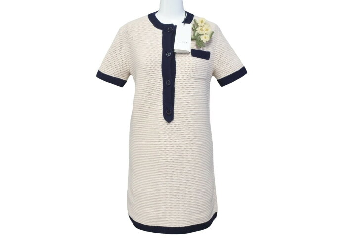 楽天市場】極美品 GUCCI グッチ ショート ウール ミニ ドレス ベージュ  