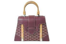 GOYARD ゴヤール ハンドバッグ サイゴンPM バーガンディ パープル ゴヤールディンキャンバス シルバー金具 美品 中古 59245