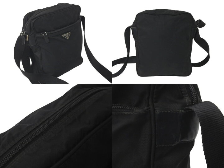 楽天市場】PRADA プラダ ショルダーバッグ ナイロン レザー NERO