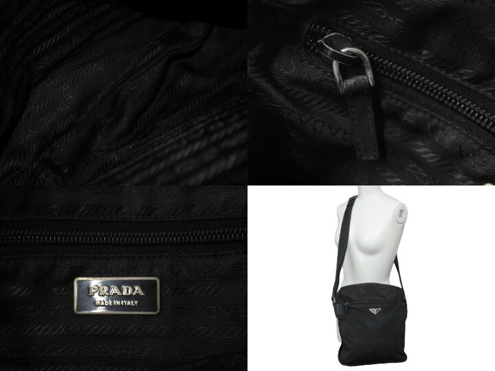 楽天市場】PRADA プラダ ショルダーバッグ ナイロン レザー NERO 