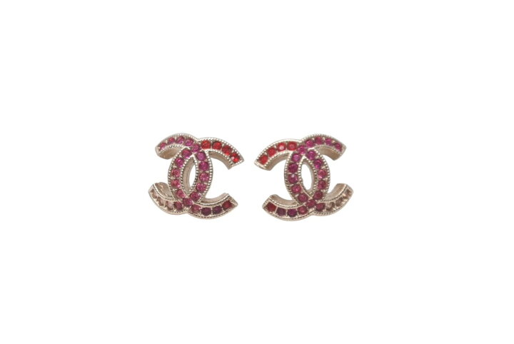 楽天市場】極美品 CHANEL シャネル ピアス ココマーク ラインストーン 
