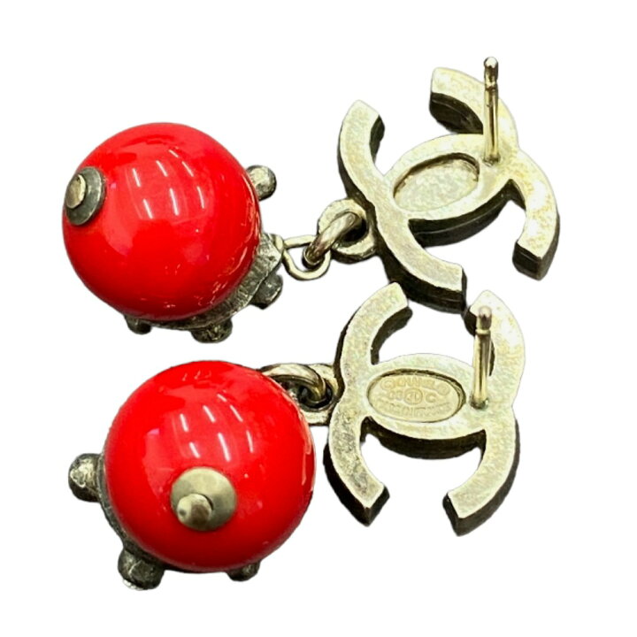 楽天市場】[USED/中古]CHANEL シャネル ピアス ココマーク レッド 