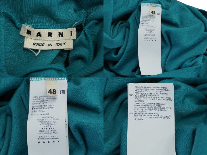 楽天市場】MARNI マルニ 長袖Tシャツ タートルネック ロング丈 サイズ 
