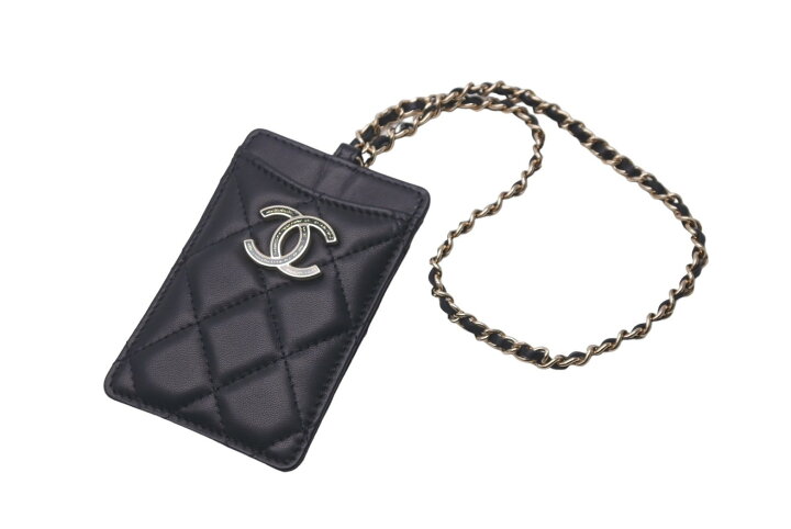 楽天市場】極美品 CHANEL シャネル カードケース マトラッセ チェーン 