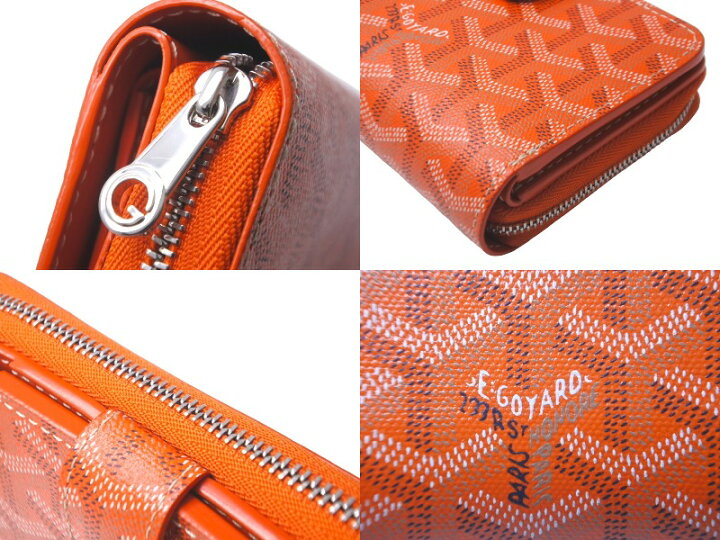 楽天市場】GOYARD ゴヤール チュイルリー 二つ折り財布 オレンジ PVC 