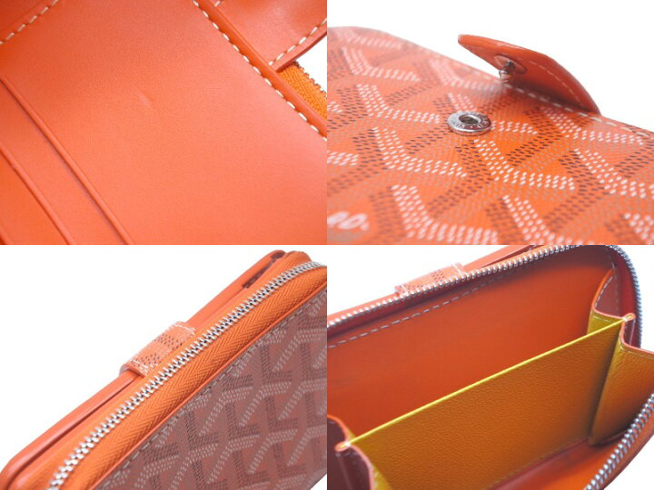 楽天市場】GOYARD ゴヤール チュイルリー 二つ折り財布 オレンジ PVC 