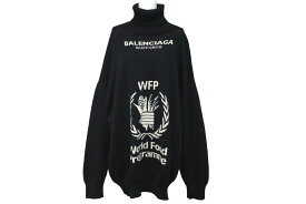 BALENCIAGA バレンシアガ ニット WFPロゴ ウール オーバーサイズ タートルネック K80 542703 T1507 サイズXL 美品 中古 60894