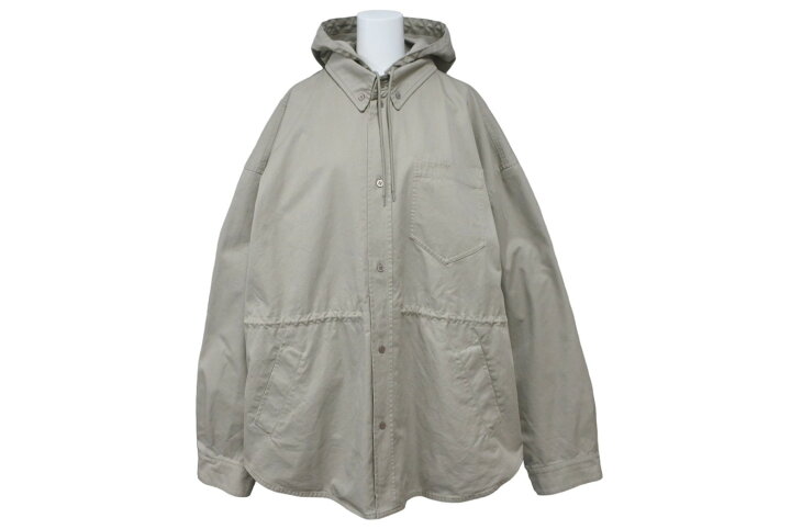 楽天市場】BALENCIAGA バレンシアガ ドリルフーデッド パーカーシャツ 