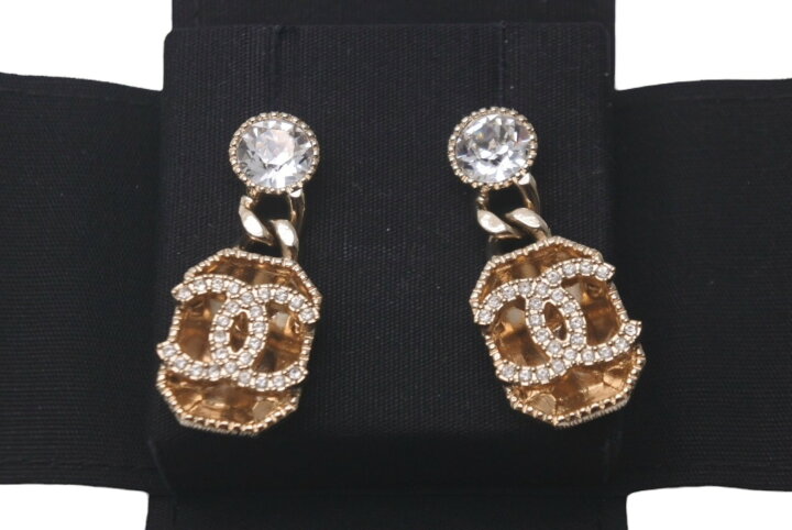 楽天市場】CHANEL シャネル ピアス B24 C ココマーク ラインストーン 