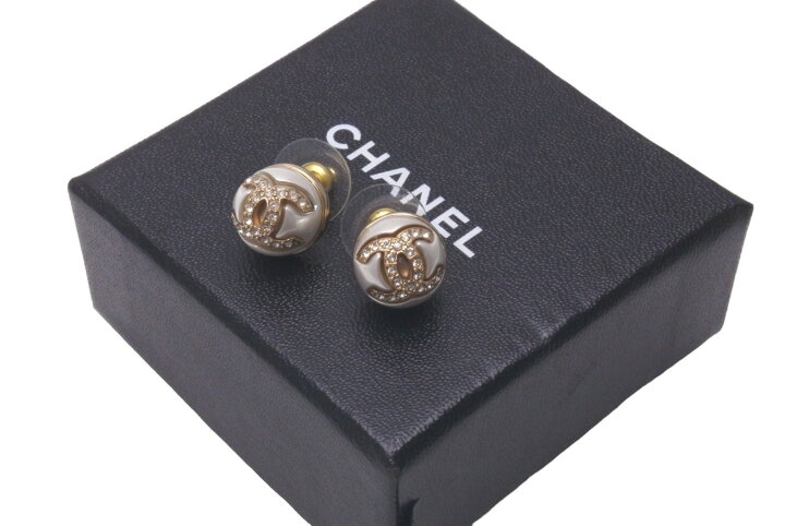 楽天市場】極美品CHANEL シャネル ピアス I22 S ココマーク パール 