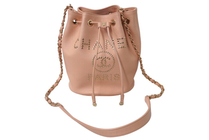 楽天市場】極美品 CHANEL シャネル ドーヴィル 巾着ショルダーバッグ 