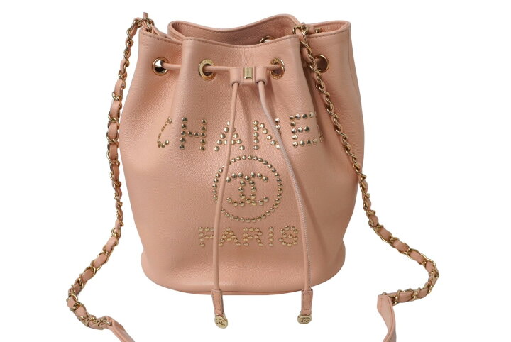 楽天市場】極美品 CHANEL シャネル ドーヴィル 巾着ショルダーバッグ 